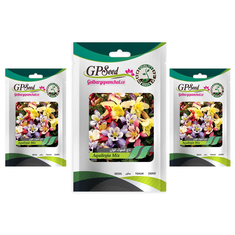 بذر گل تاج الملوک پابلند گلدانی الوان گلبرگ پامچال کد GPF-032 مجموعه 3 عددی