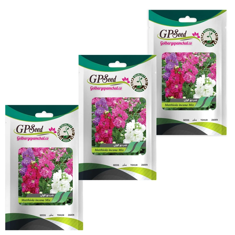 بذر گل شب بو  الوان گلبرگ پامچال کد GPF-058 مجموعه 3 عددی