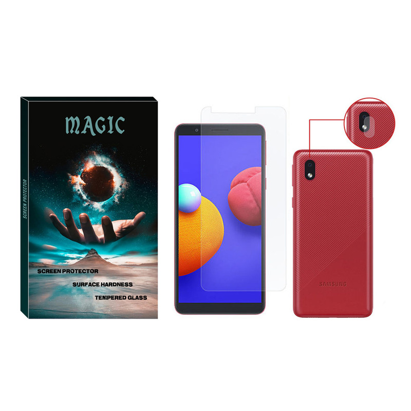 محافظ صفحه نمایش مجیک مدل SDHM-01 مناسب برای گوشی موبایل سامسونگ Galaxy A01 core به همراه محافظ لنز دوربین