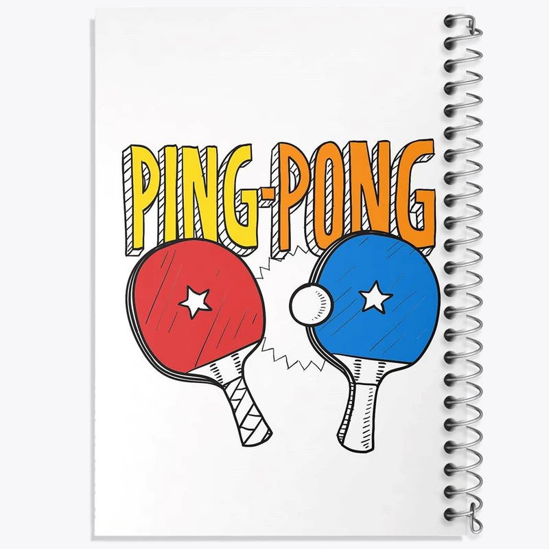 دفتر شطرنجی 50 برگ خندالو طرح پینگ پنگ Ping Pong کد 27988