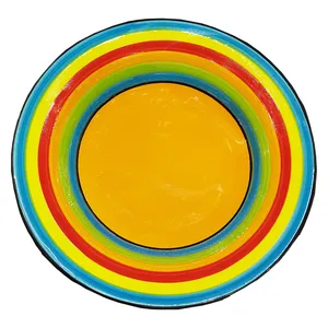 بشقاب چینی مدل رنگین کمان خورشت بسته 6 عددی
