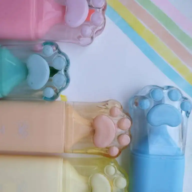 ماژیک علامت گذار مدل پاستلی طرح گربه ای کیف دار بسته 4 عددی