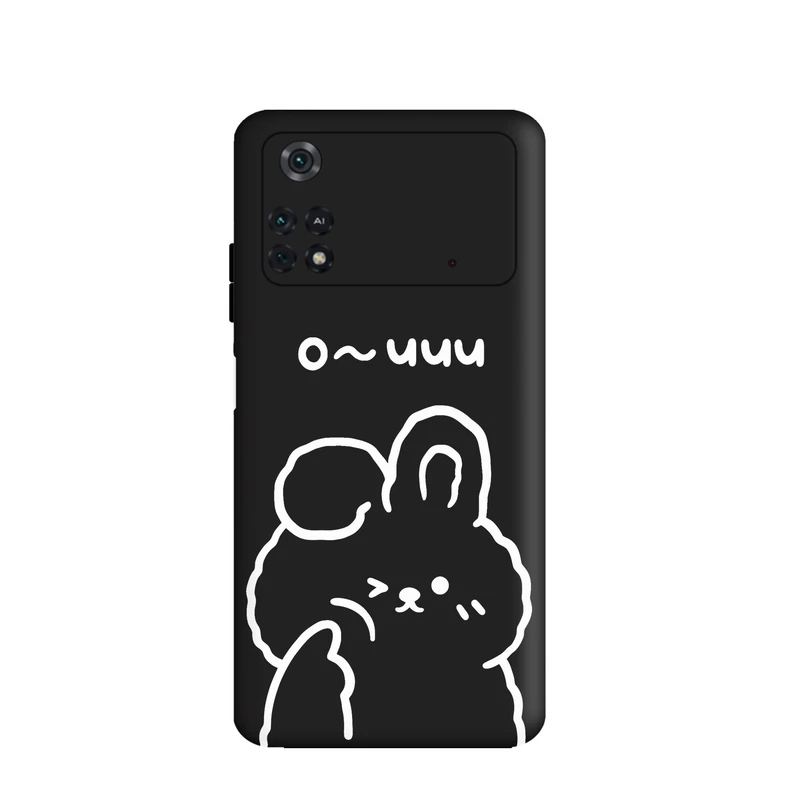 کاور قاب گارد طرح خرگوشی کد f7184 مناسب برای گوشی موبایل شیائومی Poco M4 Pro 4G