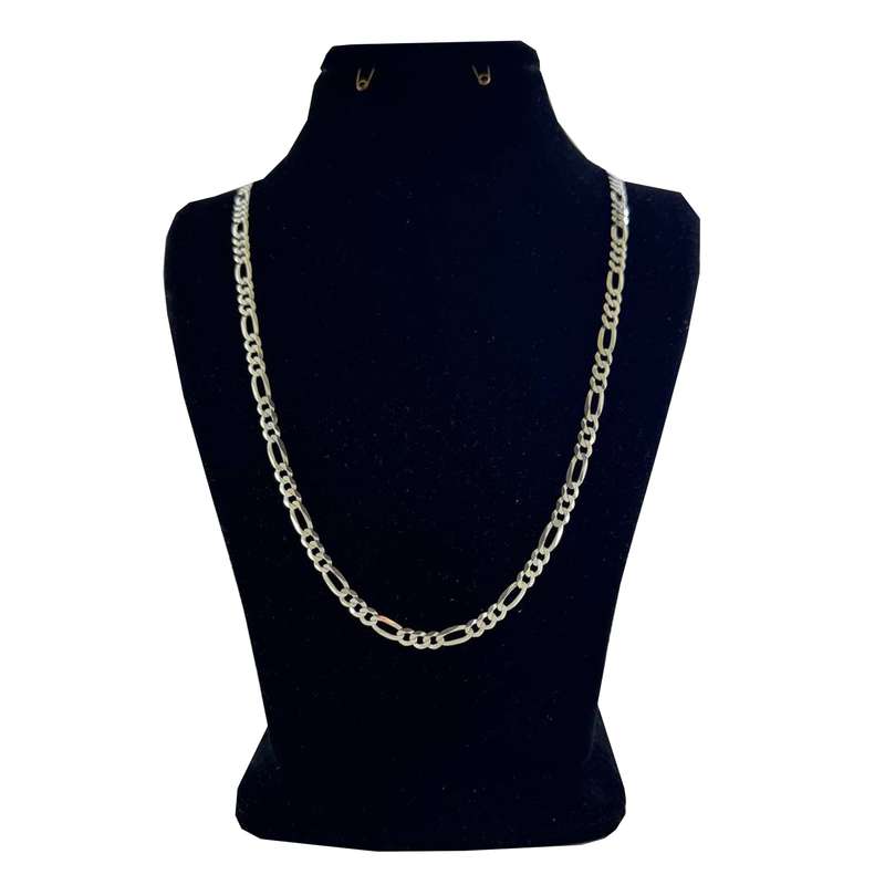 زنجیر نقره مردانه مدل فیگارو کد 9.87