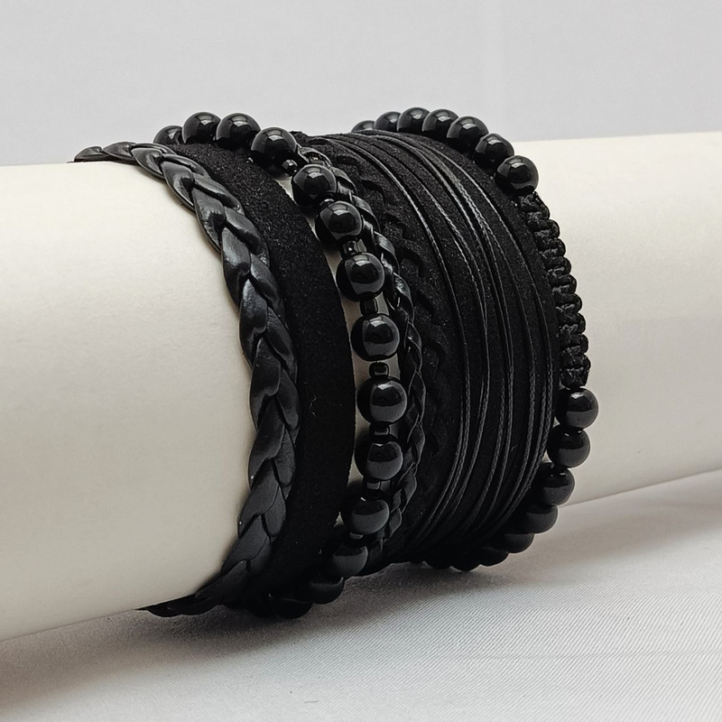 دستبند مردانه مدل ساواش بسته 5 عددی