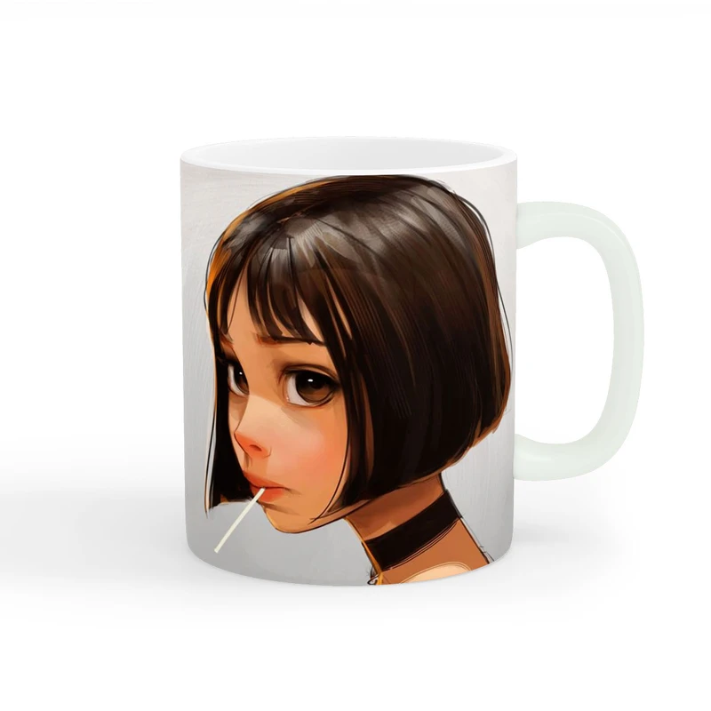 ماگ طرح دخترانه دختر زیبا کد wall-7871