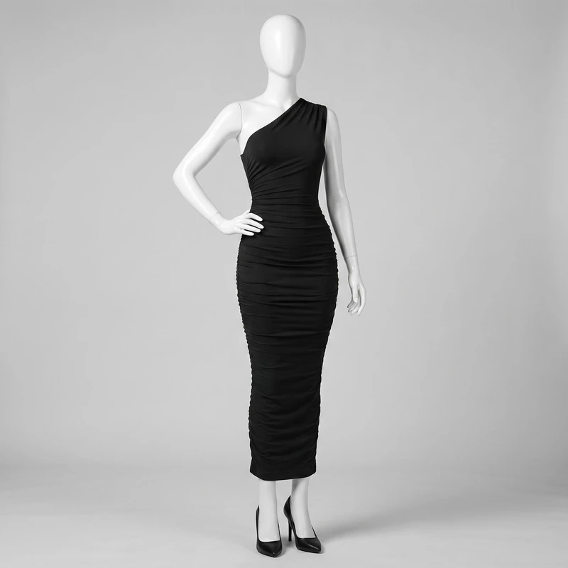 پیراهن یقه رومی زنانه مدل Ebonelle کد M5655