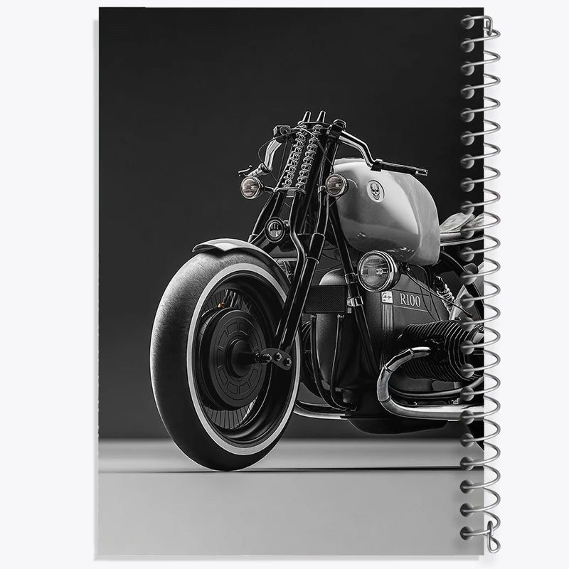 دفتر مشق 100 برگ خندالو طرح موتور سیکلت (Motorcycle) کد F1018