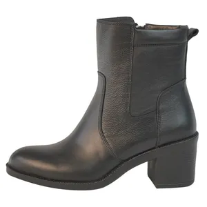 نیم بوت زنانه مدل چرم فلوتر کد 1986