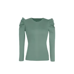 بلوز آستین بلند زنانه بنیس مدل آینوش رنگ سبز روشن
