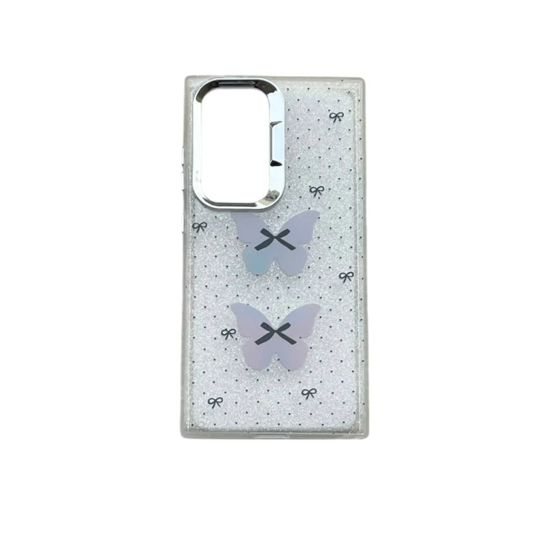 کاور مدل شاین طرح پروانه و پاپیون مناسب برای گوشی موبایل سامسونگ Galaxy S24 Ultra