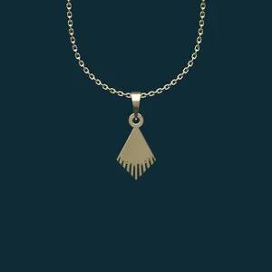 گردنبند طلا 18 عیار زنانه مدوپد مدل هندسی کد AA2-1-1058