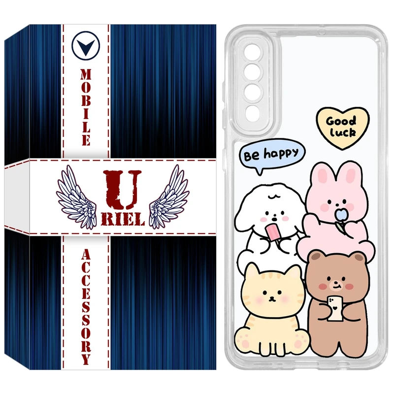 کاور یوریل مدل Clear کد 14 طرح خوشحال مناسب برای گوشی موبایل سامسونگ Galaxy A50 / A50S / A30S