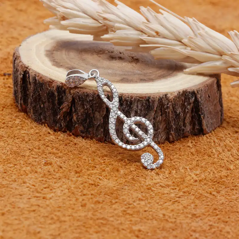 آویز گردنبند نقره زنانه مدل GTA-354