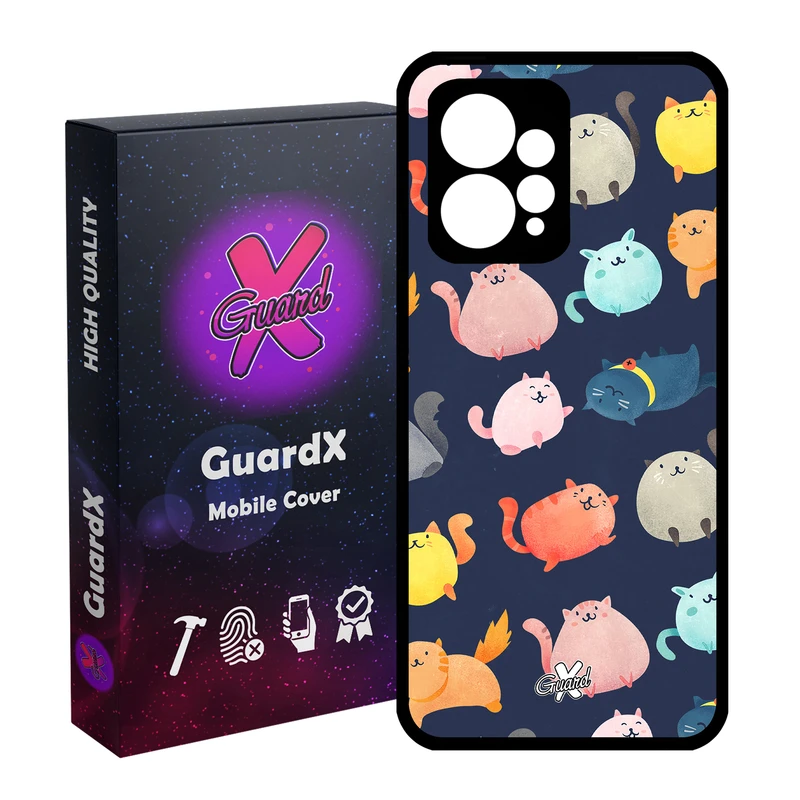کاور گارد ایکس طرح Cats مدل Glass10173 مناسب برای گوشی موبایل شیائومی Redmi Note 12 4G