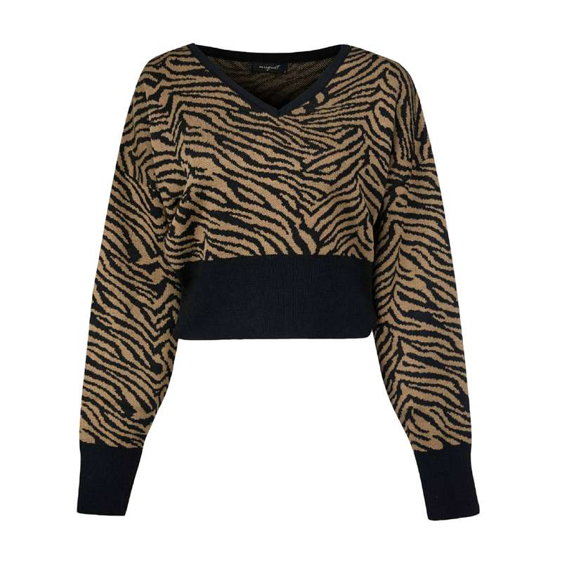 پلیور زنانه موگه کد 21121 رنگ قهوه‌ای