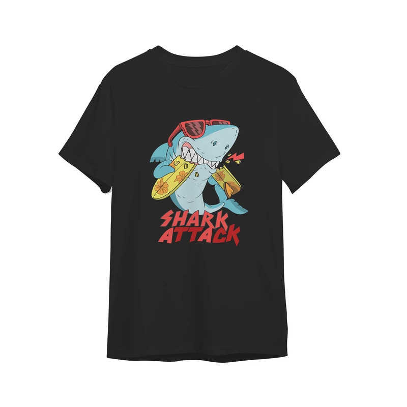 تی شرت آستین کوتاه مردانه مدل کوسه خفن کد 0090