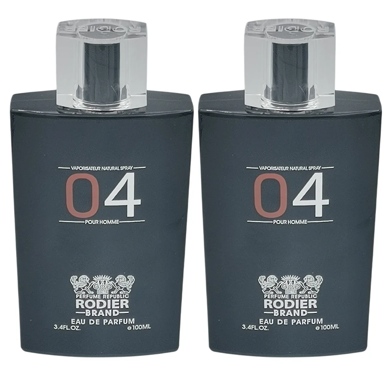 ادو پرفیوم مردانه رودیر مدل 04 با رایحه خنک حجم 100 میلی لیتر مجموعه دو عددی