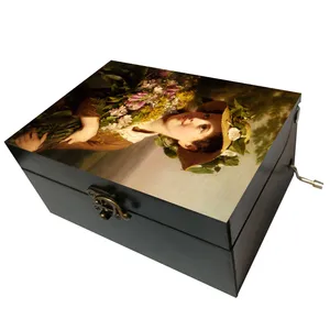 جعبه موزیکال مدل هندلی طرح نقاشی دختر کد T1105