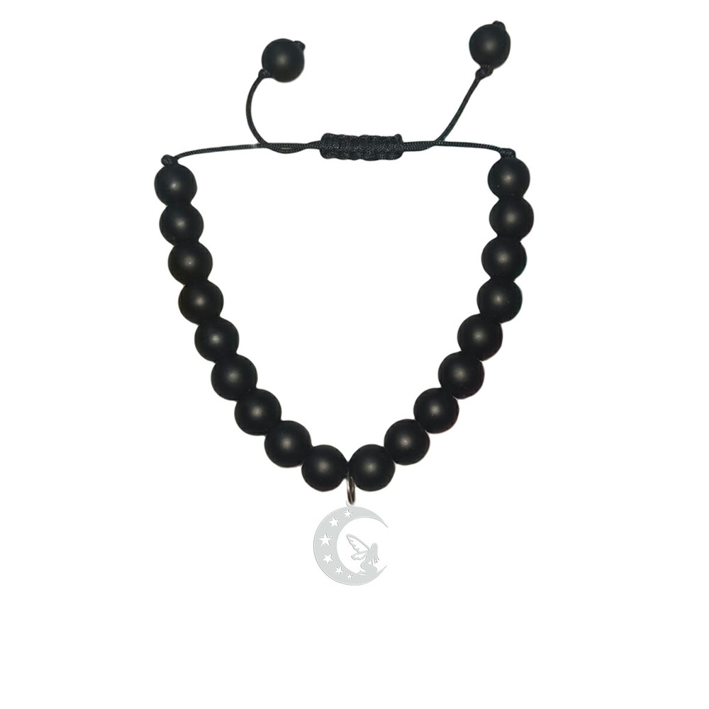 دستبند نقره هایکا طرح فرشته و ماه و ستاره مدل n.ha1_615