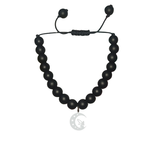 دستبند نقره هایکا طرح فرشته و ماه و ستاره مدل n.ha1_615
