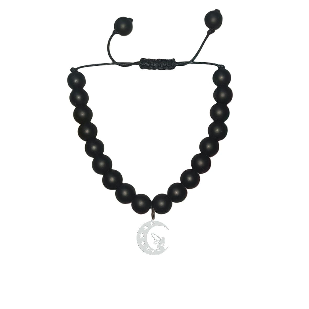 دستبند نقره هایکا طرح فرشته و ماه و ستاره مدل n.ha1_615 -  - 1