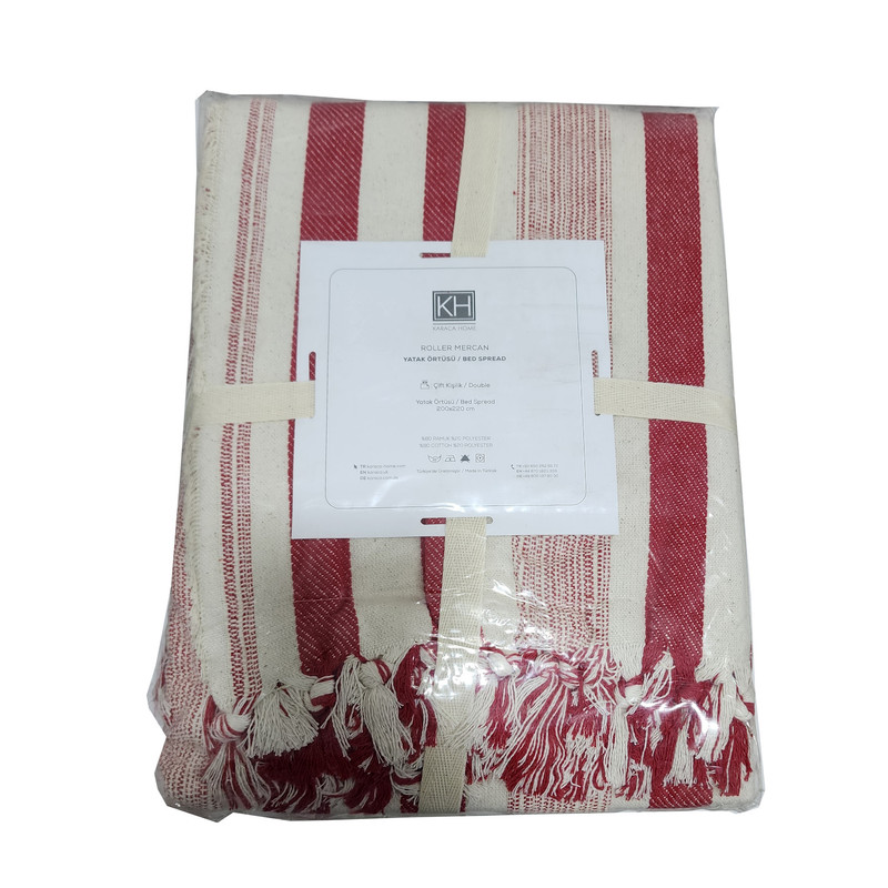 روتختی دو نفره کاراجا هوم مدل Roller Mercan Yatak Ortusu C.K سایز 220x200 سانتی‌متر