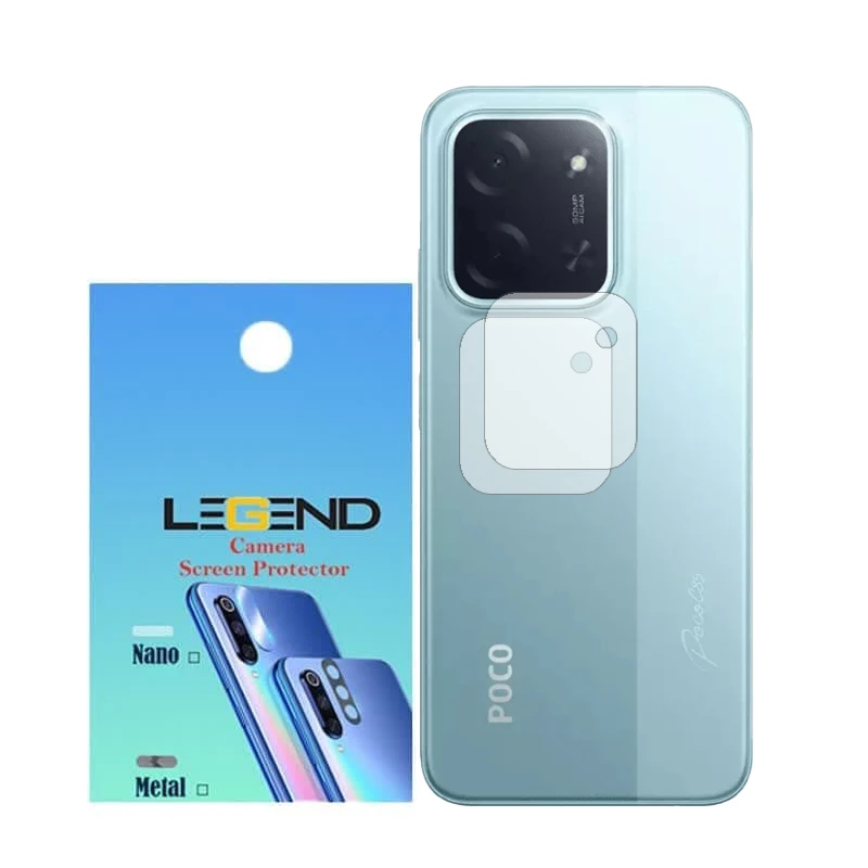 محافظ لنز دوربین لجند مدل نانو مناسب برای گوشی موبایل شیائومی Poco C85 بسته 2 عددی