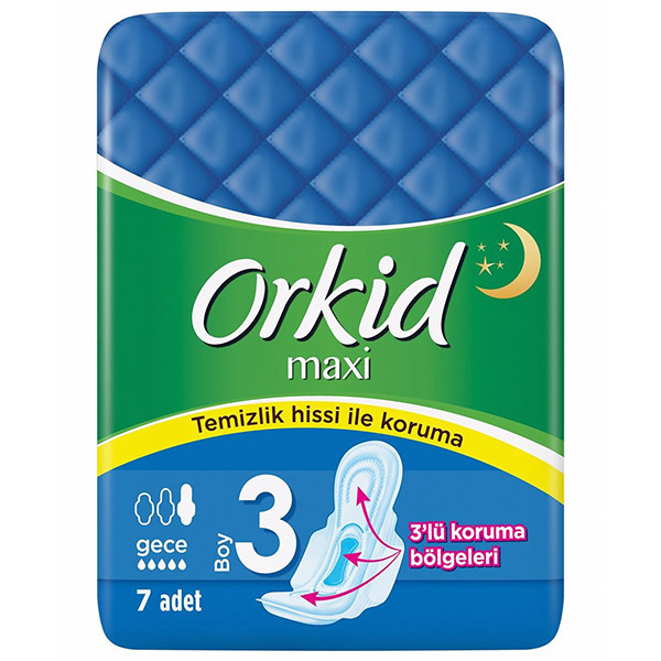 نوار بهداشتی اورکید مدل maxi بسته 7 عددی