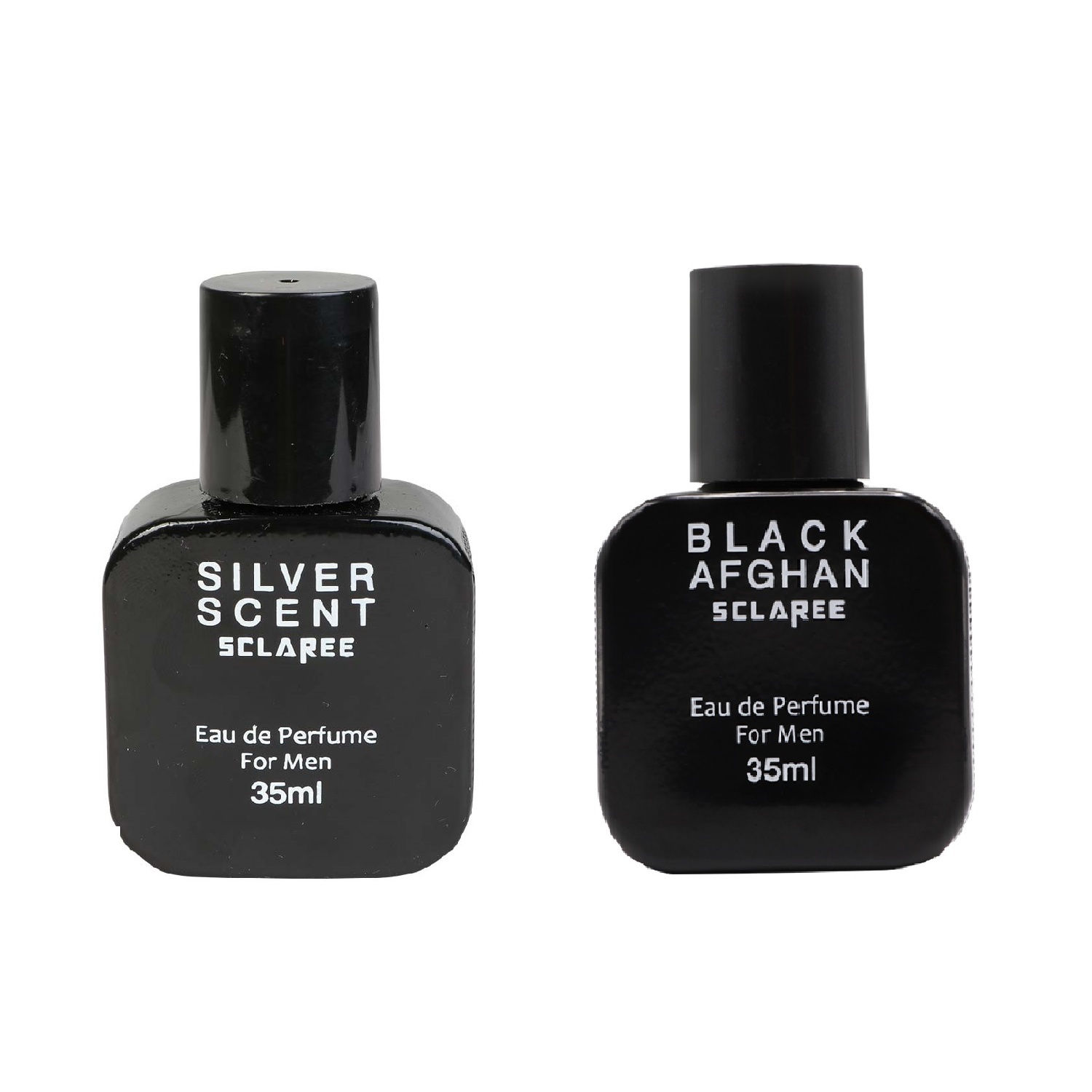 عطر جیبی مردانه اسکلاره مدل Silver Scent حجم 35 میلی لیتر به همراه عطر جیبی مردانه اسکلاره مدل Black Afghan