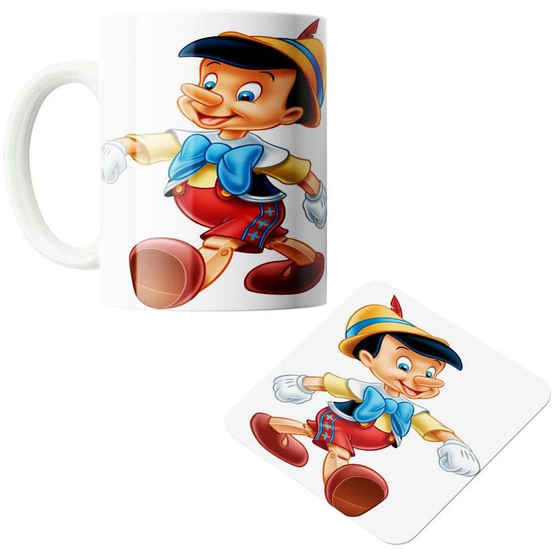 ماگ پاد آفرین مدل پینوکیو کد 629 به همراه زیر لیوانی 