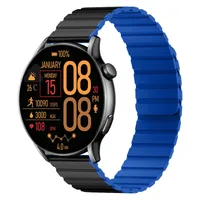 ساعت هوشمند گلوریمی مدل M2 MAX دارای قابلیت های صفحه نمایش رنگی، صفحه نمایش لمسی، قابلیت مکالمه از طریق بلوتوث بند سیلیکون