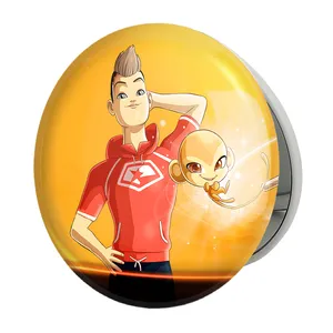 آینه جیبی خندالو طرح دختر کفشدوزکی شاه میمون مدل تاشو کد 25051 