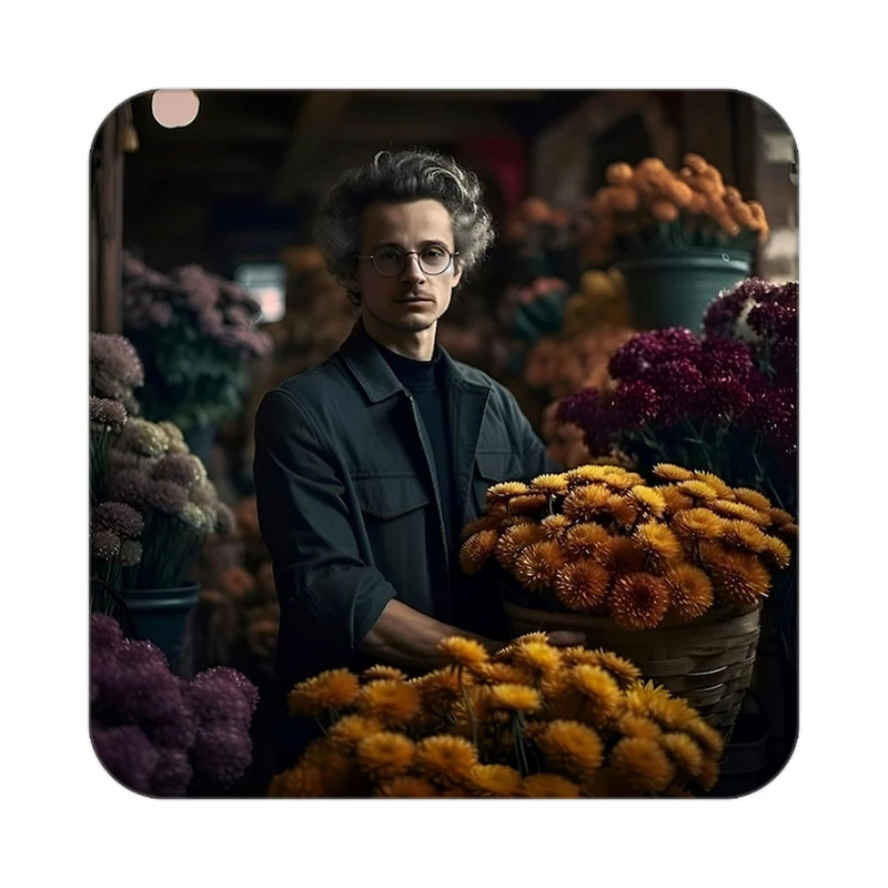 زیر لیوانی کاکتی طرح گل مدل mp18489