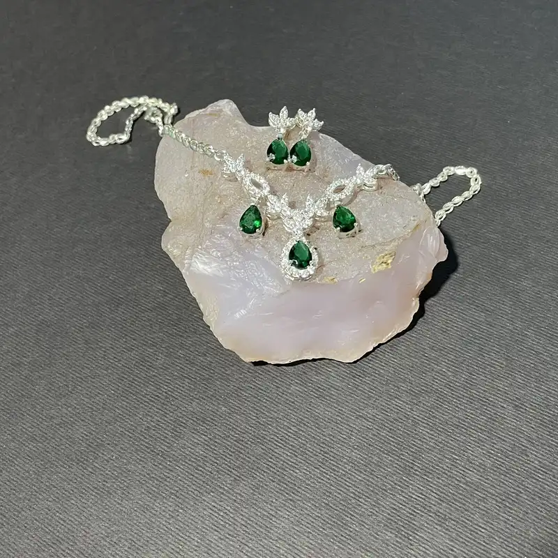 نیم ست نقره زنانه مدل 30717