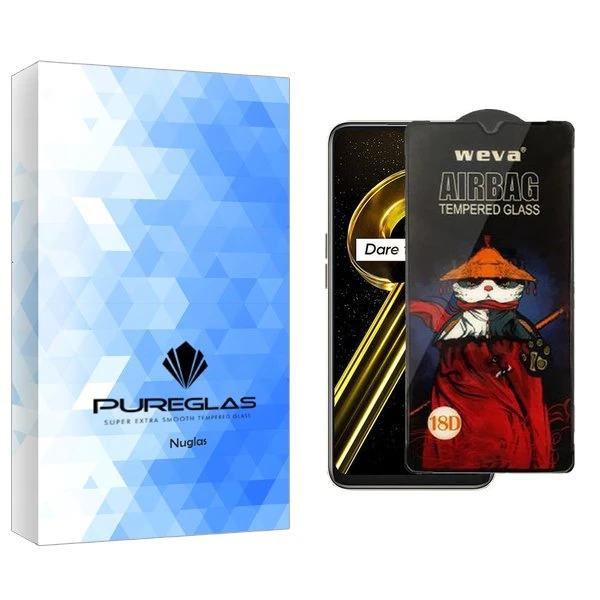 محافظ صفحه نمایش پیور گلس مدل NueGlas Airbag مناسب برای گوشی موبایل ریلمی 9i 5G