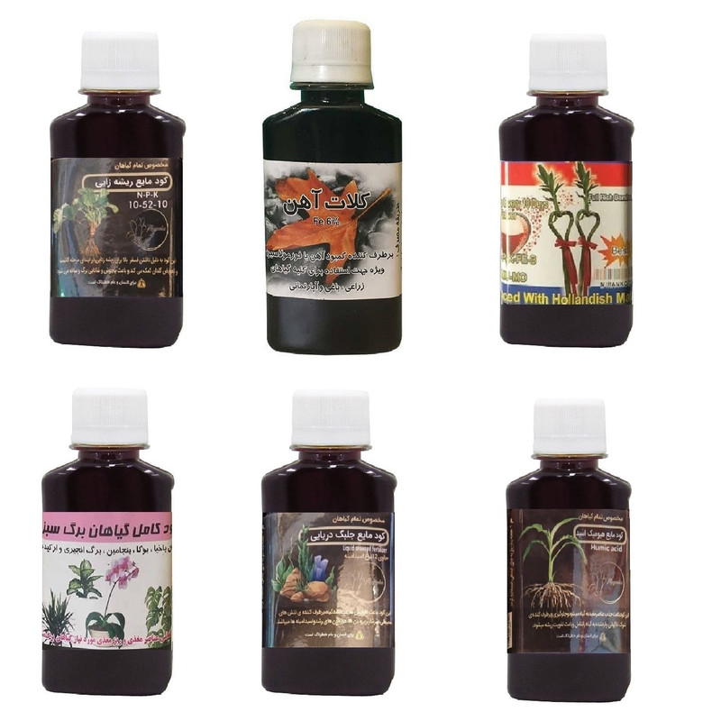 کود مایع فسفر ریشه زایی 10-52-10 و کلات آهن و کود بامبو و کود کامل گیاهان برگ سبز و کود جلبک دریایی و هیومیک اسید مدل life drop حجم 120 میلی لیتر کود مایع فسفر ریشه زایی 10-52-10 و کلات آهن و کود بامبو و کود کامل گیاهان برگ سبز و کود جلبک دریایی و هیومیک اسید مدل life drop حجم 120 میلی لیتر