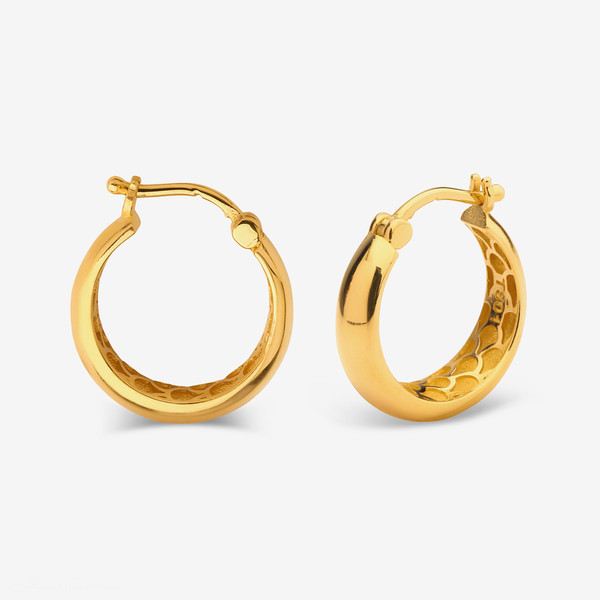 گوشواره کلیپسی طلا 18 عیار زنانه گلدم مدل E245020