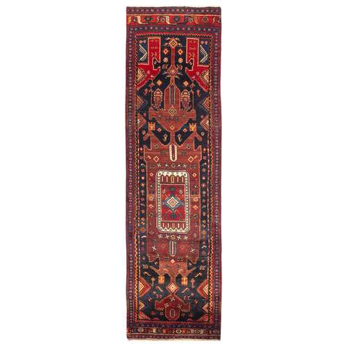 فرش دستبافت سه و نیم متری طرح کردی کد 10.37.292