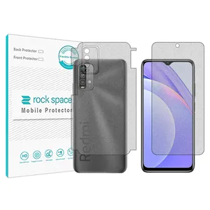 Matte Rockspace HyMTT screen protector suitable for the Xiaomi Redmi Note 9 4G mobile phone along with the back of the phone