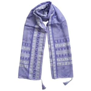 شال زنانه مدل نخی تابستانی خنک هندسی 