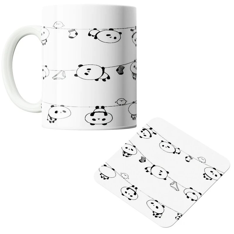 ماگ پاد آفرین مدل کاراکتر کد 582 به همراه زیر لیوانی 