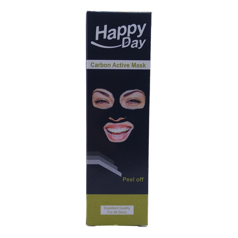 ماسک صورت هپی دی مدل زغال حجم 75 میلی لیتر مجموعه 2 عددی