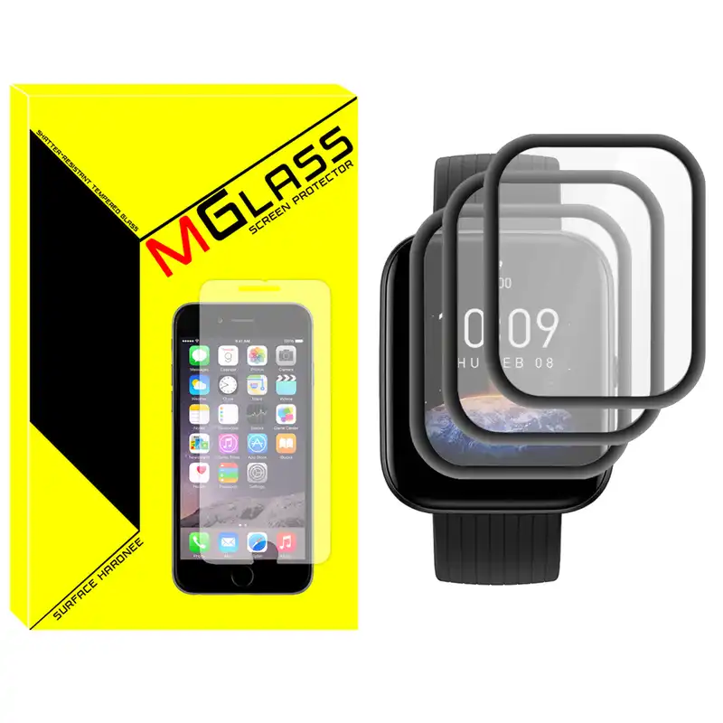 محافظ صفحه نمایش نانو ام گلس مدل NMG مناسب برای ساعت هوشمند امازفیت Bip 3 Pro بسته سه عددی