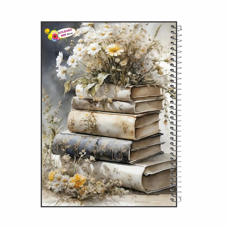 دفتر مشق 200 برگ گلبرگ مدل دانشجویی کد 5125