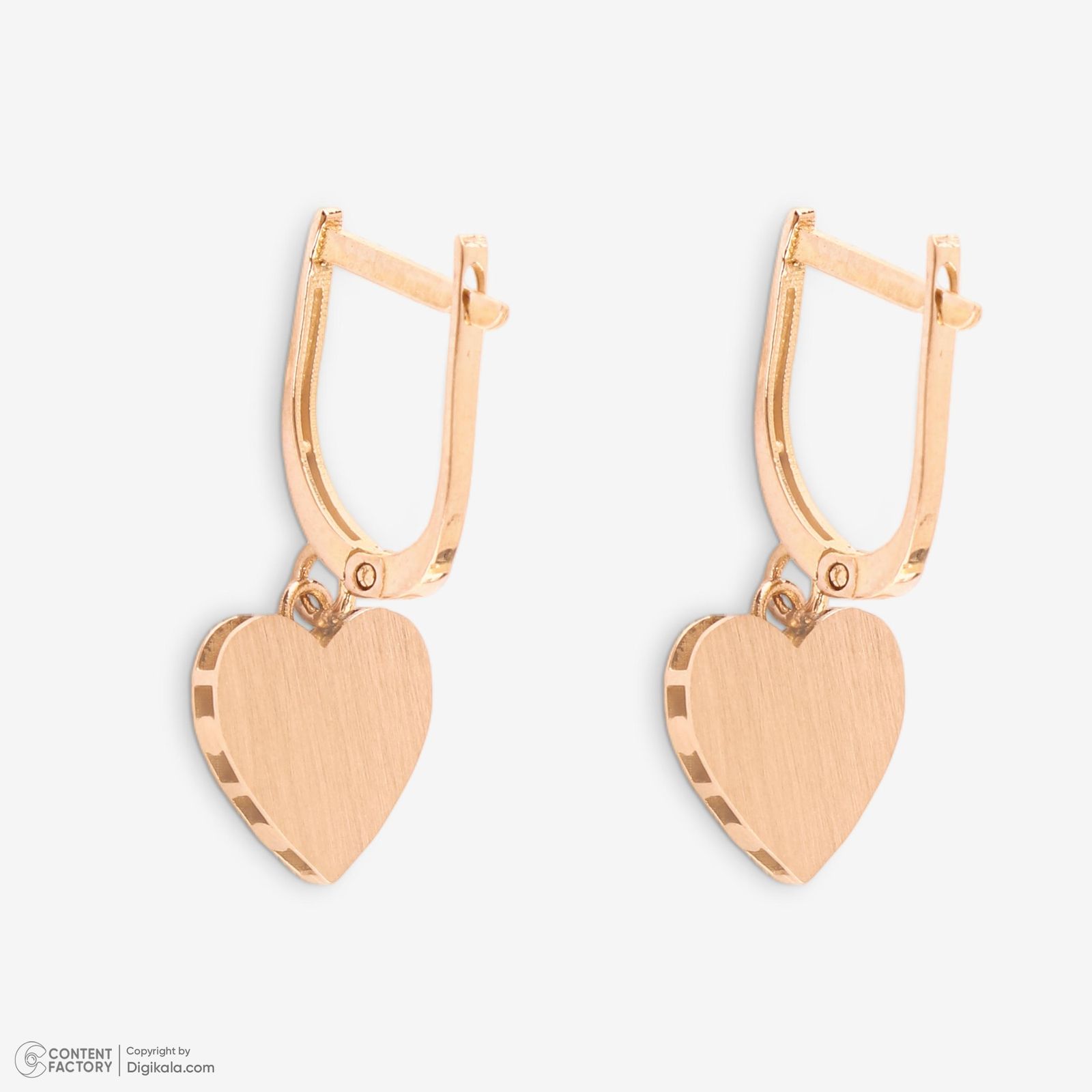 نیم ست طلا 18 عیار زنانه حافا گلد مدل قلب کد nim04 -  - 3