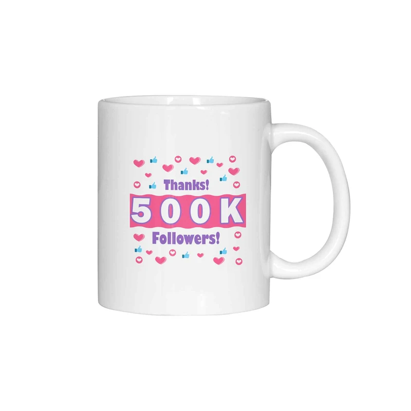 ماگ ژالینو طرح 500K Followers کد 001