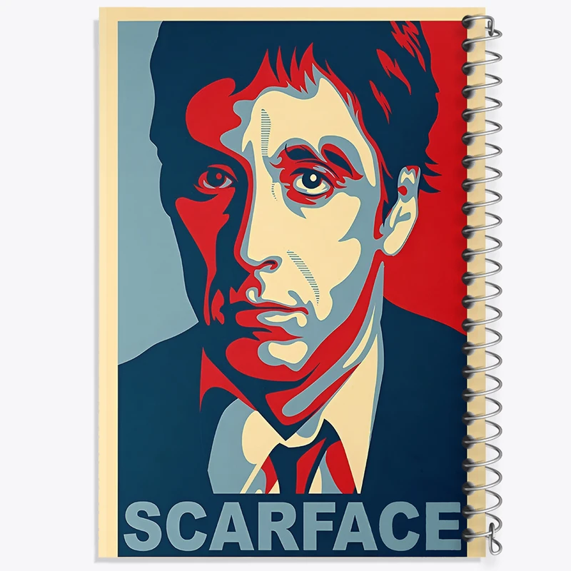 دفتر شطرنجی 50 برگ خندالو طرح اسکارفیس (Scarface) کد F6485