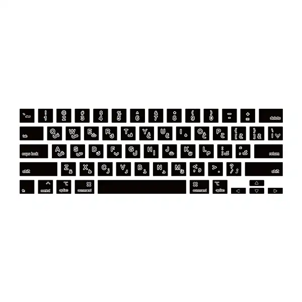 برچسب حروف کیبورد طرح 03 مناسب برای مک بوک پرو 13 اینچ 2020