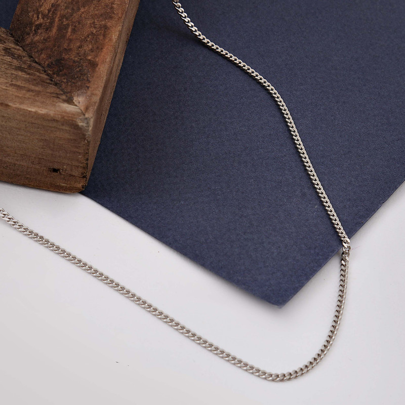 زنجیر نقره زنانه بازرگانی میلادی مدل اسپرت کد ZR_100